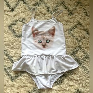 Romey ❤️ Lulu White Cat Swimsuit